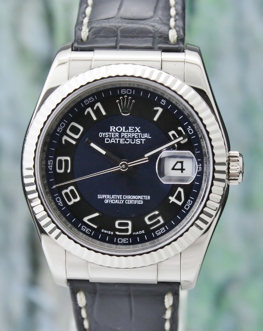 (image for) A ROLEX MEN SIZE 18K WHITE GOLD OYSTER PERPETUAL DATEJUST / 116139